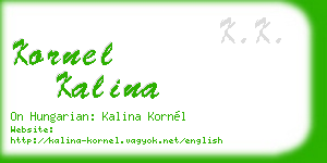 kornel kalina business card